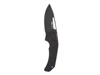 S.O.G SOG12250157 Prohen XR 3.35" Folding Drop Point Plain Black TiNi Cryo D2 Steel Blade, Black Textured G10 Handle