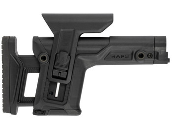 FAB Defense FXRAPS RAPS Rapid Adjustment Precision Stock Integrated Cheek-Rest & Adjustable LOP Ambidextrous 1Latch System Black Polymer