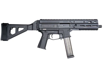Grand Power 197892004848 SP10A3 Stribog 10mm Auto 20+1 8" Black Threaded Barrel, Black Aluminum Picatinny Rail Receiver, Black Polymer SB Tactical Brace, Black Polymer Grip, Thread Protector