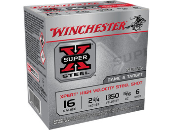 Winchester Ammo WE16GT6A Super X Xpert High Velocity 16Gauge 2.75" 15/16oz 6Shot 25 Per Box/10 Case
