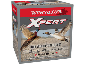 Winchester Ammo WEXP2834 Xpert High Velocity 28Gauge 3" 3/4oz 4Shot 25 Per Box/10 Case