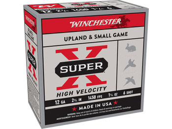 Winchester Ammo X12HV6 Super X High Velocity 12Gauge 2.75" 1 1/4oz 6Shot 25 Per Box/10 Case