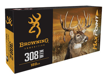 Browning Ammo B192103082 Max Point 308Win 168gr 20 Per Box/10 Case