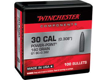 Winchester Ammo WB308P180X Centerfire Rifle 308Win 180gr Power Point 100 Per Box/10 Case