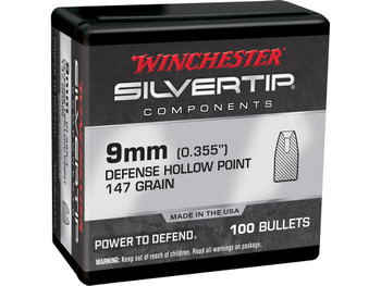 Winchester Ammo WB9ST147X Centerfire Handgun Reloading 9mm 147gr Silvertip Hollow Point 100 Per Box/10 Case