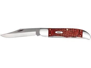 Case 00189 Hunter 4.10" Folding Clip/Skinner Plain As-Ground Tru-Sharp SS Blade/Jigged Rosewood Handle