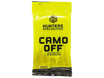 Hunters Specialties HS00299 Camo Off Makeup Remover 7" x 4" 30 Wipes