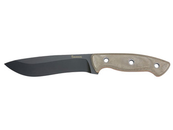 Browning 3220517B Desolation Large 6" Fixed Drop Point Plain Black Powder Coated 440C SS Blade, Tan Micarta Laminate Handle