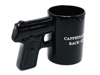 Caliber Gourmet CBGM1049 Caliber Gourmet Gun Mug Black Ceramic Pistol