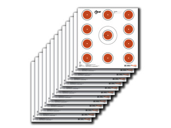 EZ-Aim 15245 Paper Targets Indoor SPOT Paper Hanging 12" x 12" Orange/White 13 Per Pkg