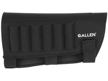 Allen 18427 Buttstock Shell Holder Black Neoprene 223-300 Win Magnum 6rd Velcro Mount