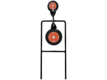 Champion Targets 40875 Gong Spinner Target 3" Top Target/4.7" Bottom Target Black/Orange Steel Bullseye Standing