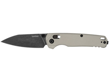 Kershaw 6105 Bel Air 3" Folding Reverse Tanto Plain Blackwash CPM MagnaCut Steel Blade, Bright Nickel Cerakote Aluminum Handle