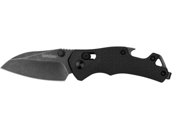 Kershaw 8337 Craze EDC 2.35" Folding Reverse Tanto Plain Blackwash 8Cr13MoV SS Blade, Black Textured GFN Handle