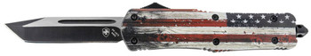 TEMP LWUS231 LRG WOOD US FLAG TANTO 440C BLK UPC: 093674807341