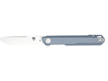 CobraTec Knives CTMONGRY Monarch 3.50" Folding Plain Satin D2 Steel Blade, 4.75" Gray G10 Handle
