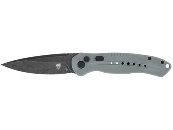 CobraTec Knives GRYDIABLOAUTO Diablo 3.50" Folding Black Stonewashed D2 Steel Blade, 4.75" Gray Textured G10 Scales Handle