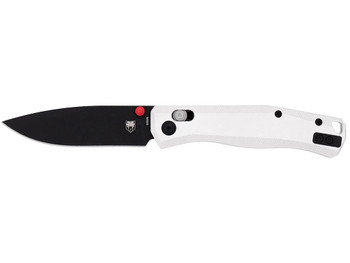 CobraTec Knives CTRGTSIL Regent EDC 3.25" Flip Open Plain Black TiCN S35VN Blade, 4.25" Silver Aluminum Handle
