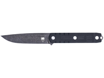 CobraTec Knives CTOWBLKDNS Outdoor Warrior 4.50" Fixed Drop Point Plain Stonewashed D2 Steel Blade, 4.75" Black Textured G10 Scales Handle
