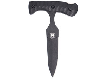 CobraTec Knives FG10PD Folding Push Dagger 2.88" Folding Dagger Plain Black D2 Steel Blade, 4.06" Black Textured G10 Scales Handle