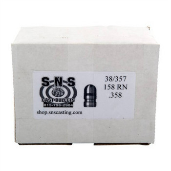 38 CAL (.358'') 158GR RN LEAD BULLETS 500/BOX UPC: 421000303272