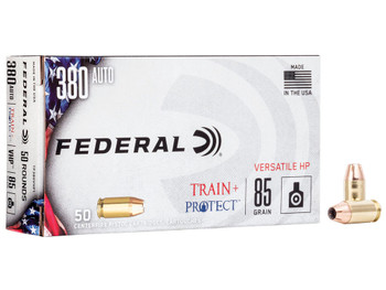 Federal TP380VHP1 Train + Protect 380ACP 85gr Versatile Hollow Point 50 Per Box/10 Case