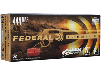 Federal LG444M1 Premium HammerDown 444Marlin 270gr Bonded Hollow Point 20 Per Box/10 Case