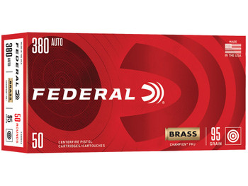 Federal C38095A Champion 380ACP 95gr Full Metal Jacket 50 Per Box/20 Case