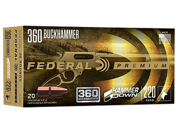 Federal LG360BH1 Premium HammerDown 360Buckhammer 220gr Soft Point 20 Per Box/10 Case