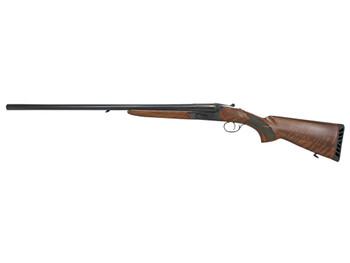 Iver Johnson Arms IJ800-28 IJ800 Full Size 12 Gauge Break Open 3" 2 Shot 28" Black Side By Side Barrel, Black Steel Receiver, Fixed Walnut Wood Stock, Ambidextrous