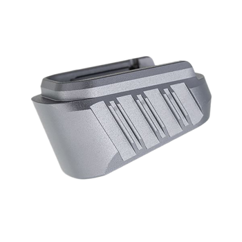 Tyrant CNC TDHCATMAGEX3GREY Hellcat Magazine Extension Fits Springfield Hellcat Pro Grey 7000 Series Aluminum                                                                                           