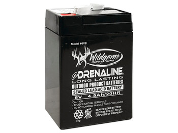 Wildgame Innovations WGIWGIBT0013 Edrenaline Rechargeable Battery Black 6.0 Volts 4.5 mAh