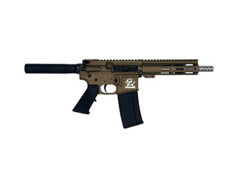 Great Lakes Firearms GL15223SSPBRZ AR-15 Pistol 223 Wylde 30+1 7.50" Stainless Barrel, Bronze Rec, 7" M-LOK Handguard, Buffer Tube (No Brace), Black A2 Grip