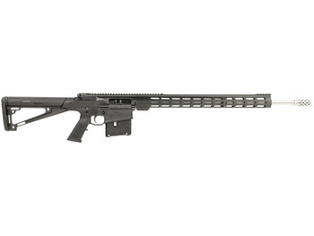 Great Lakes Firearms GL10LA7REMSSBLK AR-10 7mm Rem Mag 5+1 24", Black, 20" M-Lok Handguard Fixed Hogue OverMolded Stock, A2 Grip, Muzzle Brake