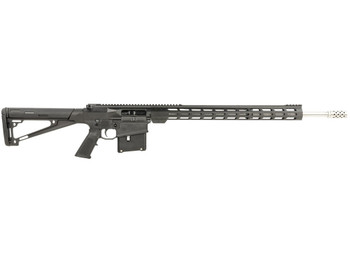 Great Lakes Firearms GL10LA7REMSSBLK AR-10 7mm Rem Mag 5+1 24", Black, 20" M-Lok Handguard Fixed Hogue OverMolded Stock, A2 Grip, Muzzle Brake