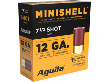 Aguila 1CHB1387 Minishell 12Gauge 1.75" 5/8oz 7.5Shot 25 Per Box/10 Case