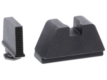 AmeriGlo GL470 Optic Compatible Sight Set for Glock 2XL Tall Serrated Front Sight- Black Rear Sight