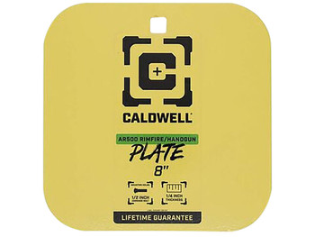 Caldwell 4002878 8" Rimfire/Handgun Yellow AR500 Steel Gong 1/4" Thick