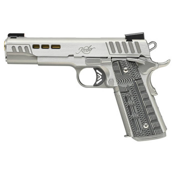Kimber Mfg.,inc 3000424 Rapide Dawn 10mm Auto 8+1 5" Gold TiN Stainless Steel Barrel, Lightening Cut/Serrated Stainless Steel Slide, Stainless Steel Frame w/Beavertail, Black & Gray G10 Grip          