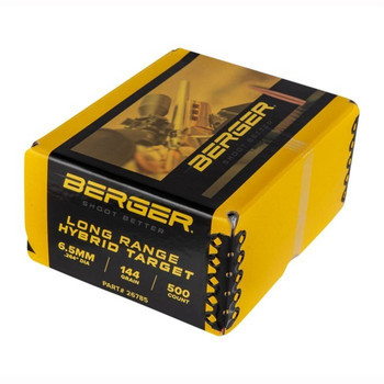 6.5MM (0.264'') 144GR LONG RANGE HYBRID TARGET 500/BOX UPC: 679459267854