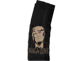 Black Rain Ordnance MAG30TRUMPMAGAZNE Magazine 30rd 223 Rem/5.56 NATO Trump MAGA-ZINE Engraving Fits AR-15 Black Polymer