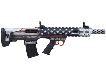 Citadel FRPS1218USA Pup Scout 12 Gauge Semi-Auto 3" 5+1 18.50" Steel Barrel, USA Flag Picatinny Rail Aluminum Receiver, Picatinny Handguards, Adj Cheek Riser Synthetic Stock, Black Polymer Grip