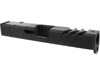 TacFire Replacement Slide 40 S&W Graphite Black Cerakote Stainless Steel with Optics Cut & Slide Ports for Glock 23 Gen3