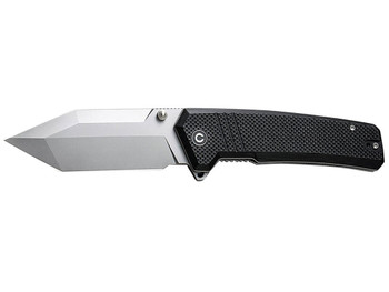 Civivi Knives C23024-1 Bhaltair 3.98" Folding Tanto Plain Stonewashed 14C28N Steel Blade, Black Textured G10 Handle