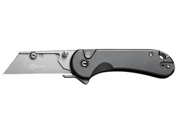 Civivi Knives C23039B-4 Elementum Utility All Purpose Utility Plain 6Cr13 Stainless Steel Blade, Gray Aluminum Handle, 3 Blades & Pouch