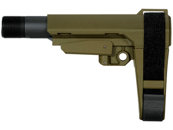 SB Tactical SBA3X04SB SBA3 X Synthetic OD Green 5-Position Adjustable for AR-Platform (Tube Not Included)