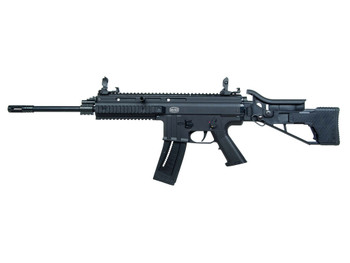 Mauser Rimfire 4150013 M-15 22 LR 22+1 16.50" Barrel w/Flash Hider, Steel Receiver, Black Metal Finish, Flip Up Front & Rear Sights, Side Folding Stock w/Adjustable Cheekrest, Manual Thumb Safety