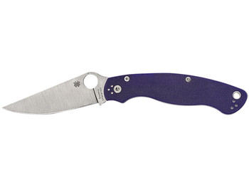 Spyderco C36GPDBL2 Military 2 4" Folding Plain Satin CPM S30V SS Blade, Dark Blue Textured G10 Handle