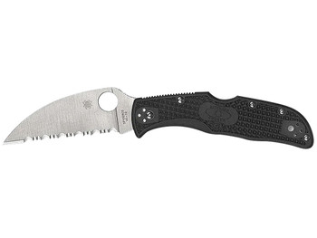 Spyderco C243FPWCBK Endela Lightweight 3.40" Folding Wharncliffe Plain VG-10 SS Blade, Black Textured FRN Handle
