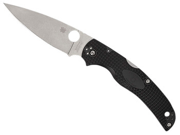 Spyderco C244PBK Native Chief Lightweight 4.02" Folding Plain Stonewashed CTS BD1N SS Blade/Black Textured FRN Handle Includes Pocket Clip